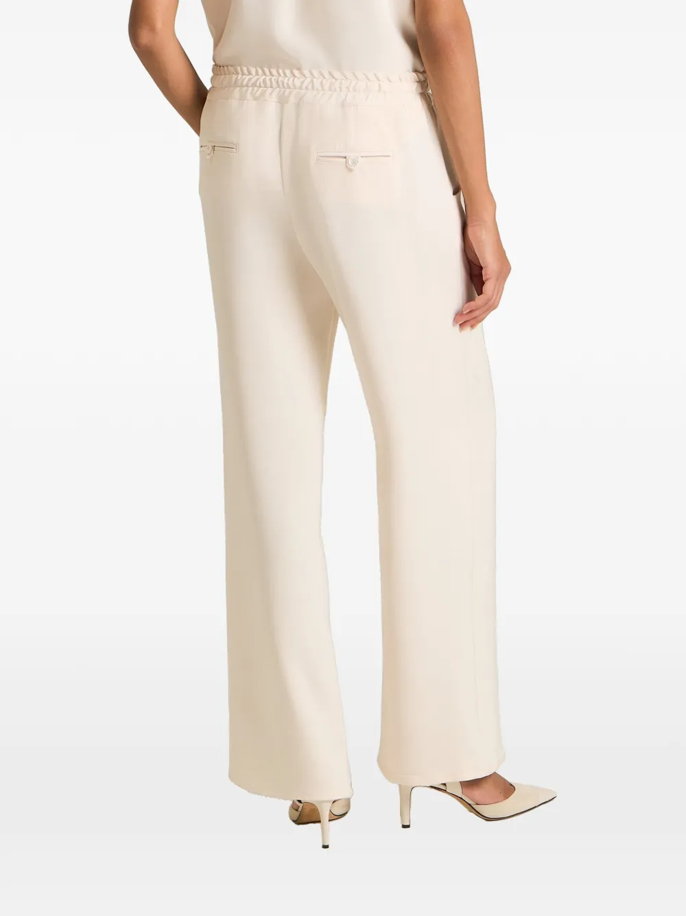 Kiton Broek met rechte pijpen en trekkoordtaille Roze