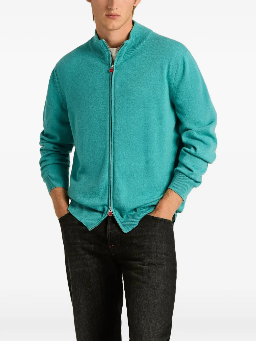 Kiton Trui met rits Blauw
