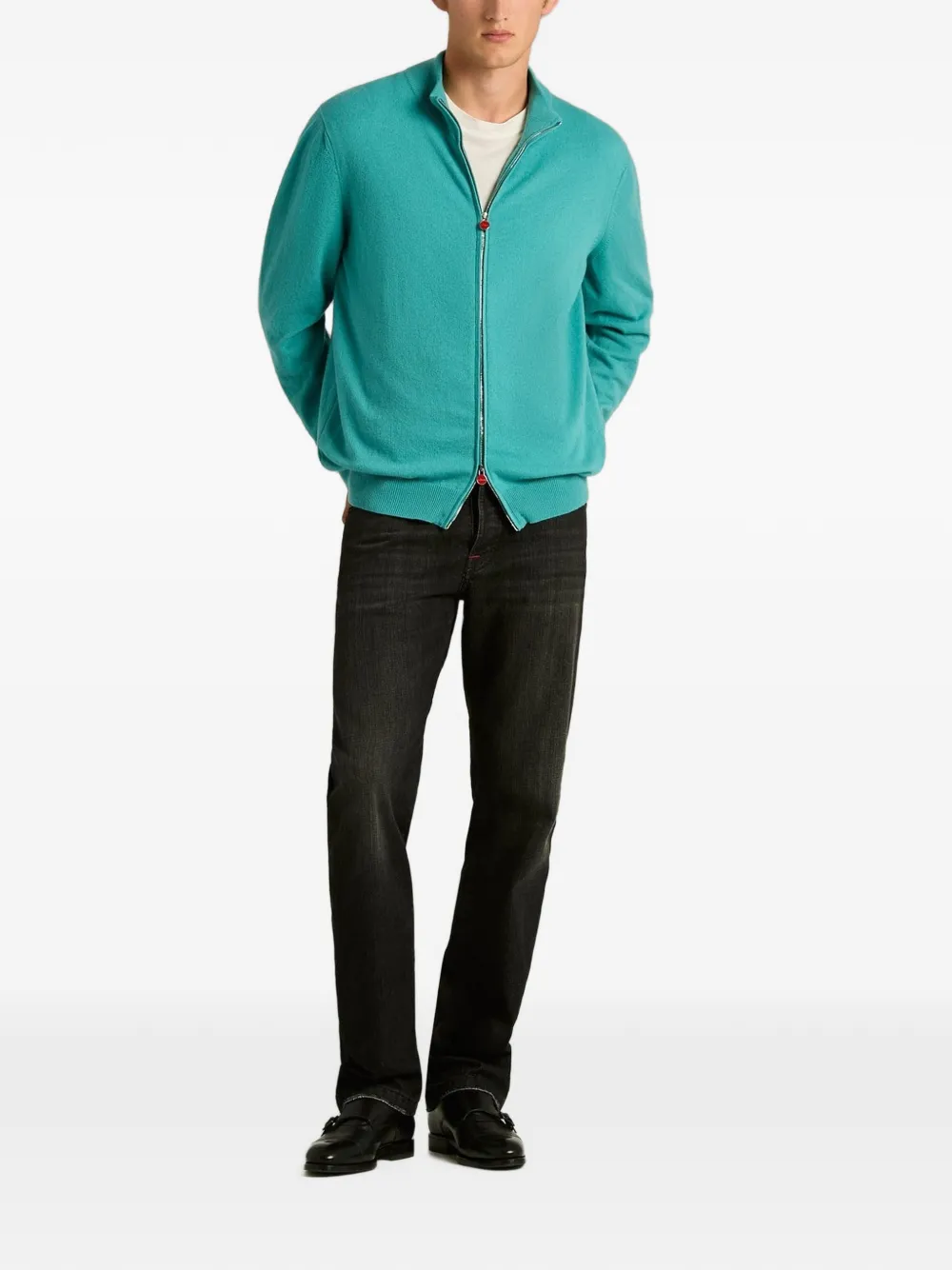 Kiton Trui met rits Blauw