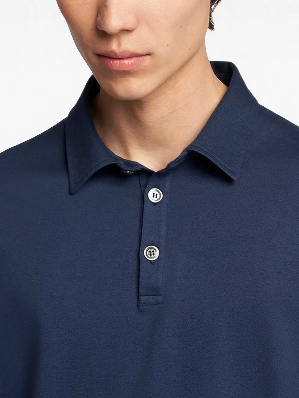 Kiton Poloshirt met lange mouwen Blauw