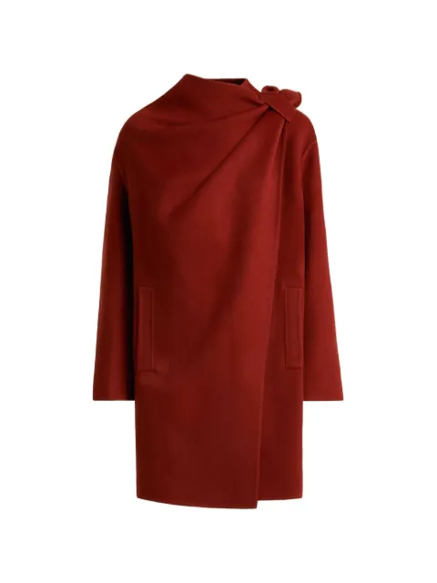 Kiton asymmetric-draping coat