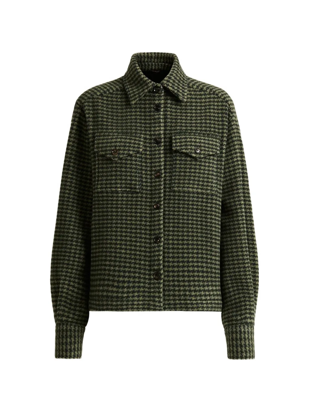 Kiton Jacke aus Kaschmir mit Hahnentrittmuster - Grün