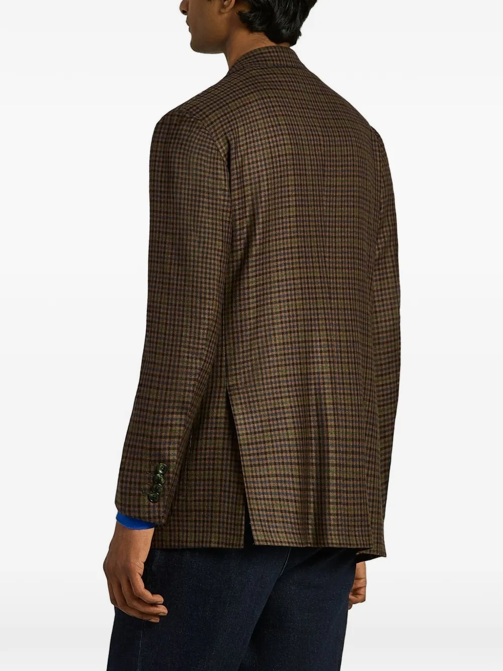 Kiton Blazer met enkele rij knopen Bruin