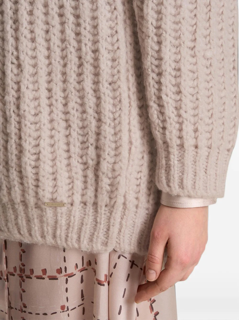 Kiton English rib-knit cardigan Roze