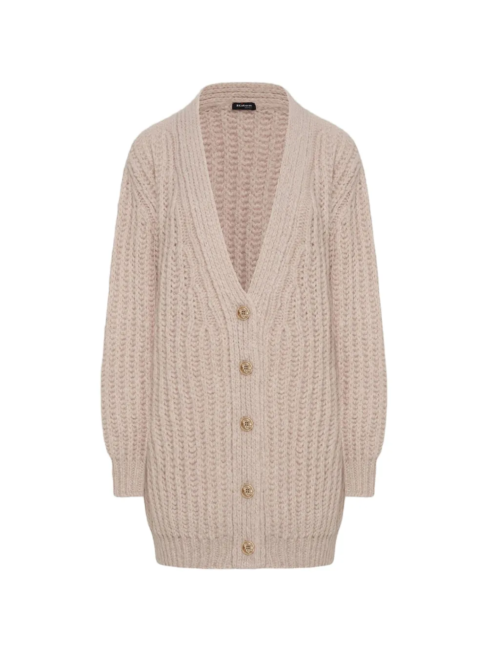 Kiton English rib-knit cardigan Roze