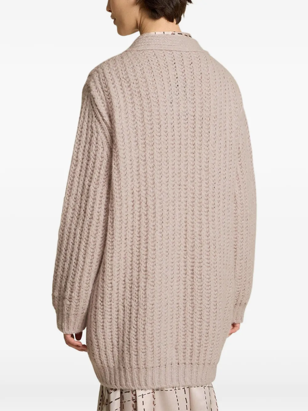 Kiton English rib-knit cardigan Roze
