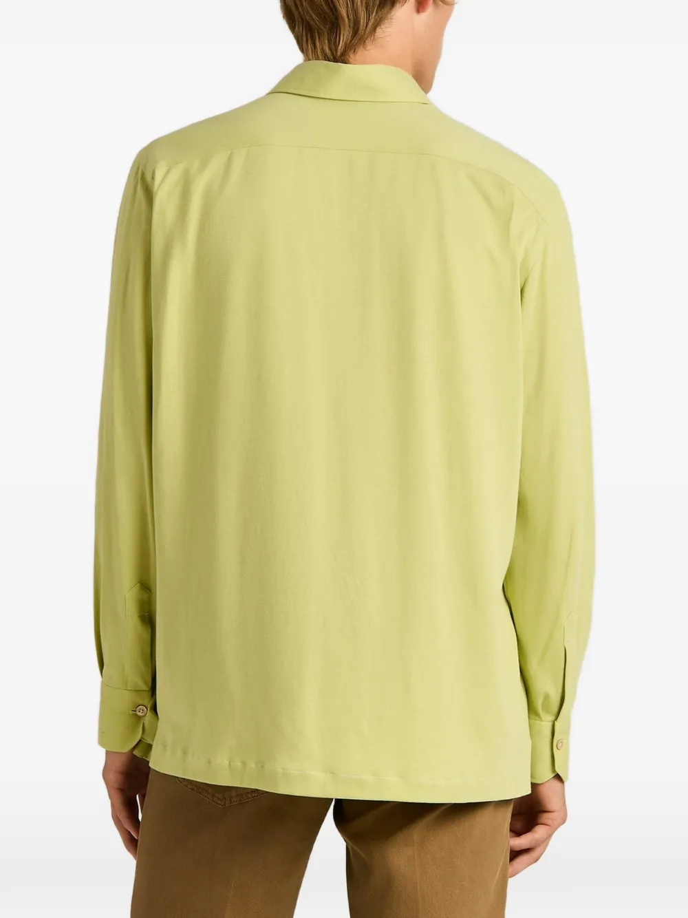 Kiton Poloshirt van katoenen jersey met lange mouwen Groen