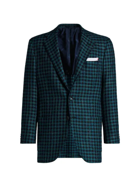 Kiton check cashmere-blend blazer