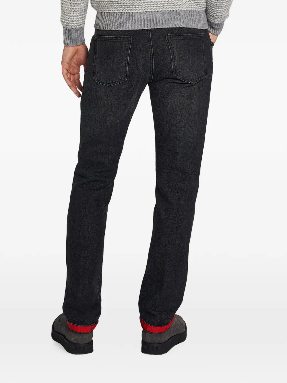 Kiton Kurabo jeans met wassing Zwart