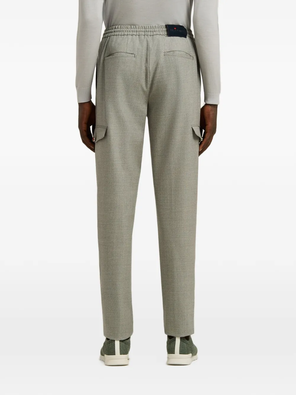 Kiton Cargo broek van scheerwol Grijs