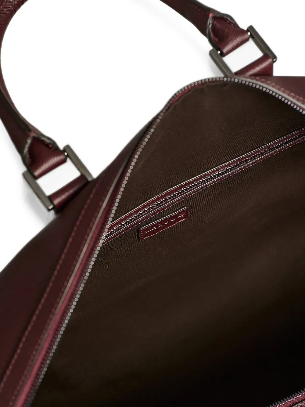 Kiton Bewerkte leren reistas Rood
