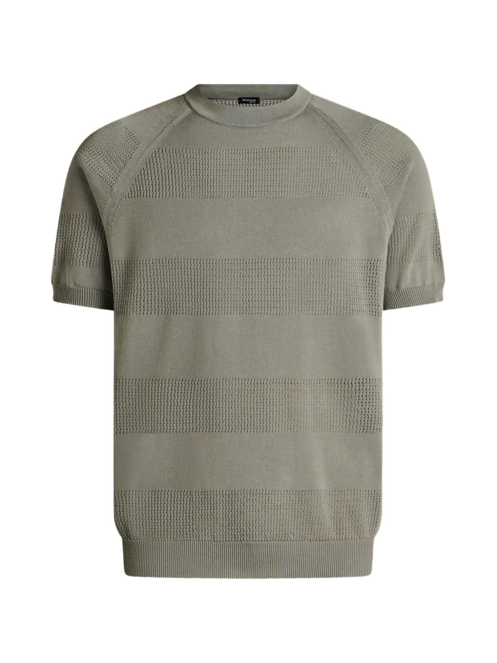 Kiton openwork-stripe t-shirt Grijs