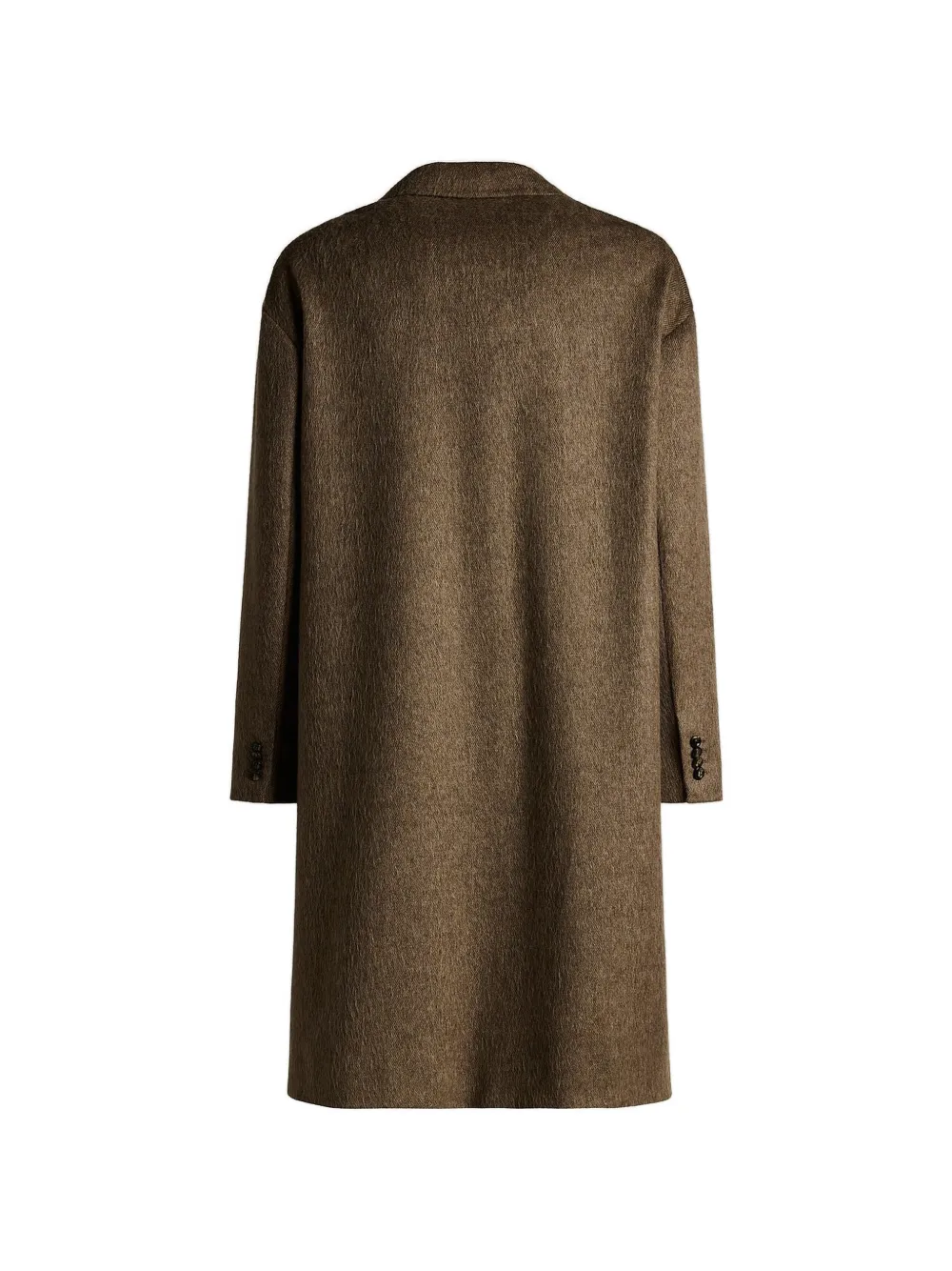 Kiton Mantel met enkele rij knopen Bruin