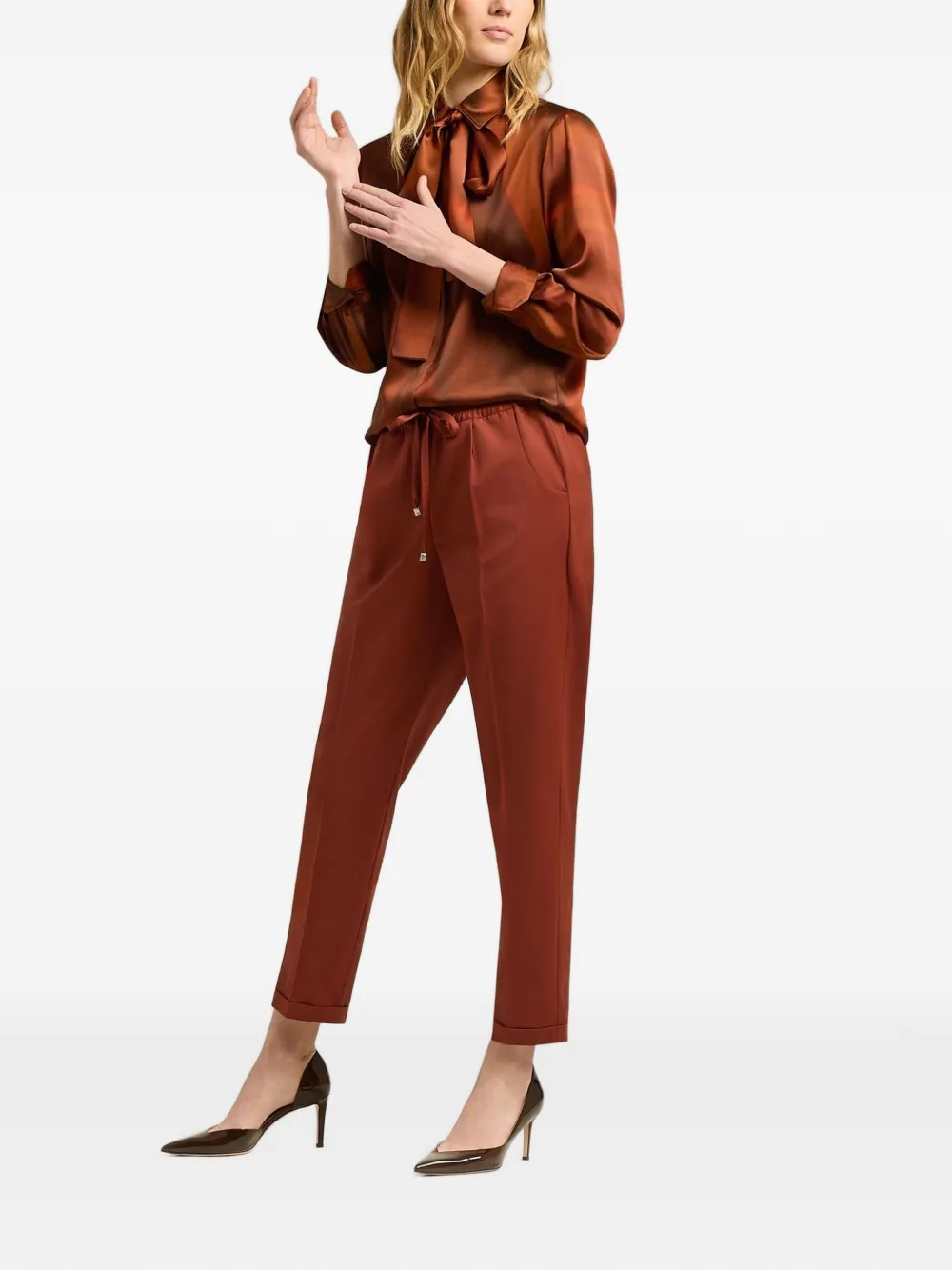 Kiton Trainingsbroek met trekkoord Rood