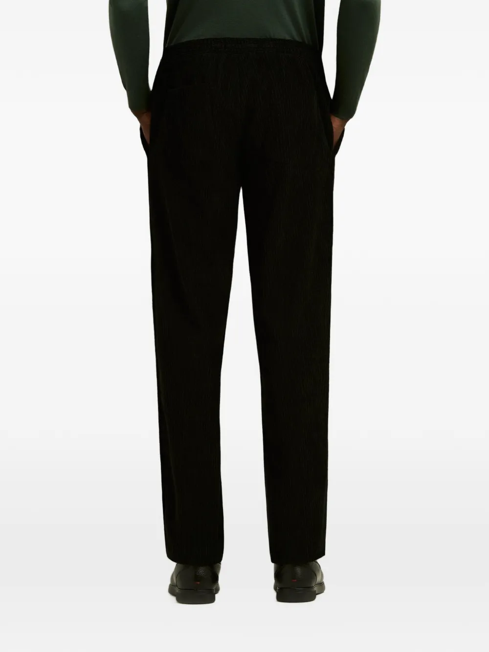 Kiton Ribfluwelen broek Zwart