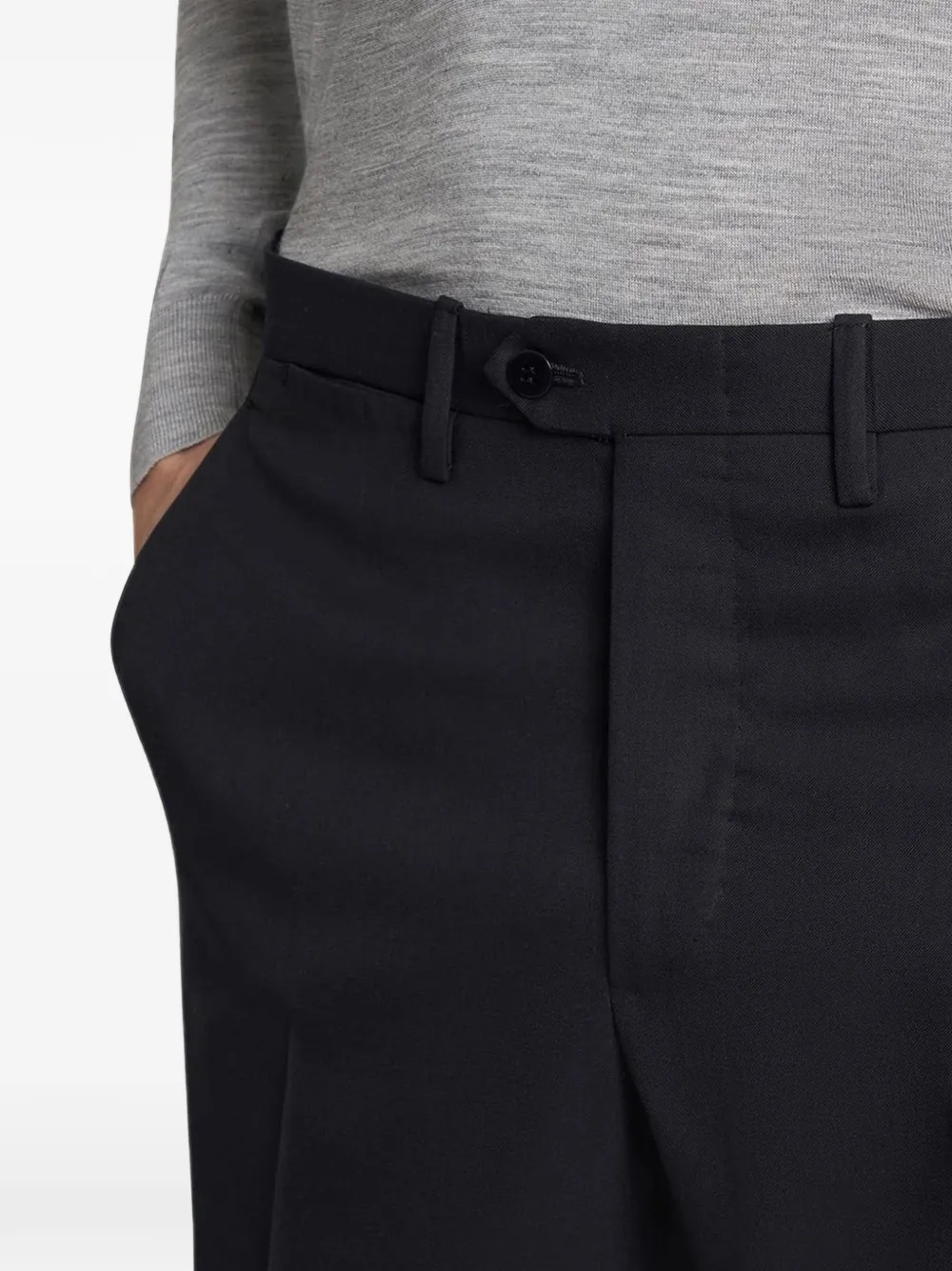 Kiton Blue Diamond wollen broek Blauw