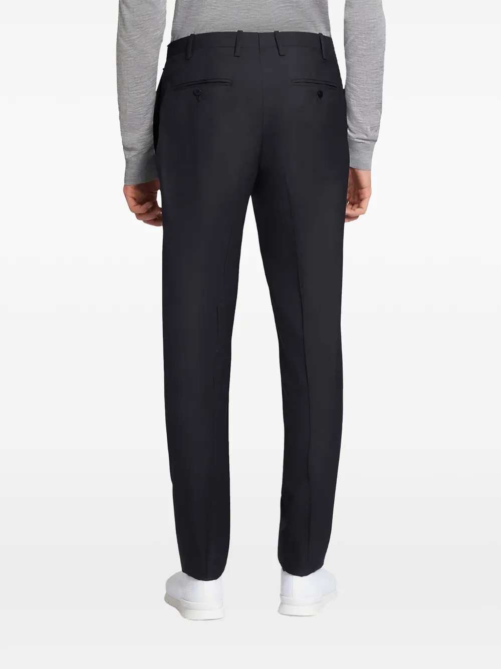 Kiton Blue Diamond wollen broek Blauw