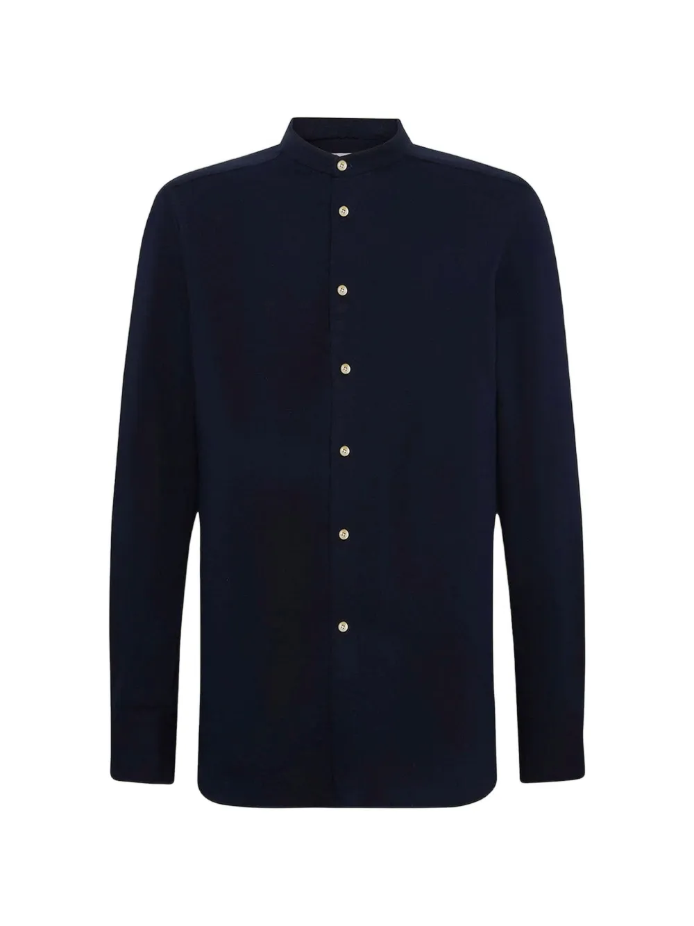 Kiton mandarin-collar shirt Blauw