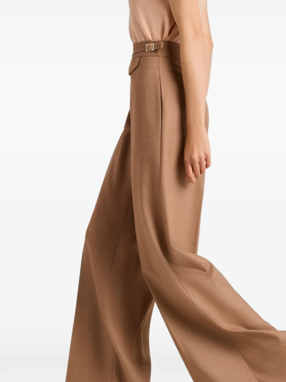 Kiton pleated wide-leg palazzo pants Roze