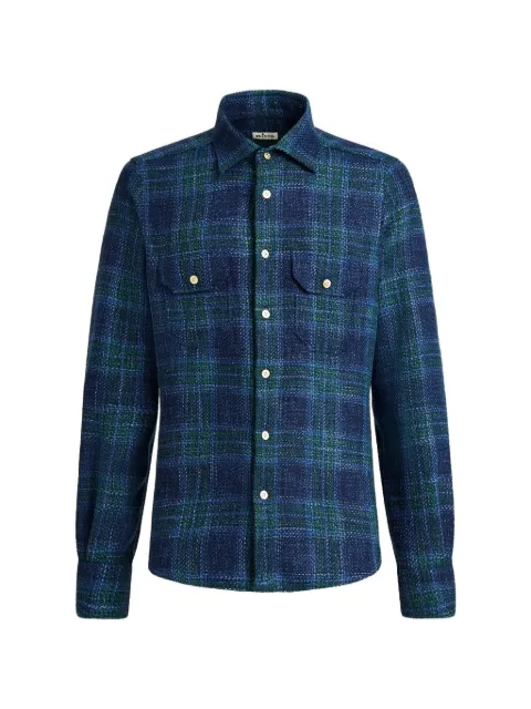 Kiton tartan check-pattern overshirt