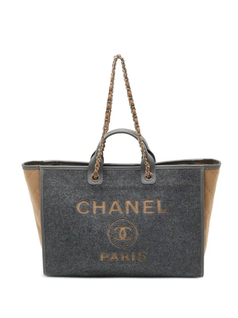 CHANEL Pre-Owned sac à main Deauville à patch logo (2018)