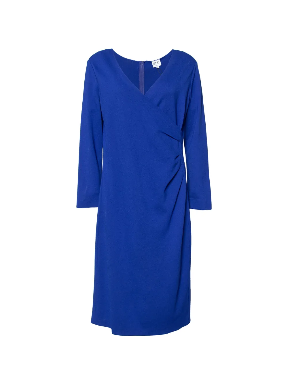 Armani Vintage robe portefeuille à coupe mi-longue - Bleu