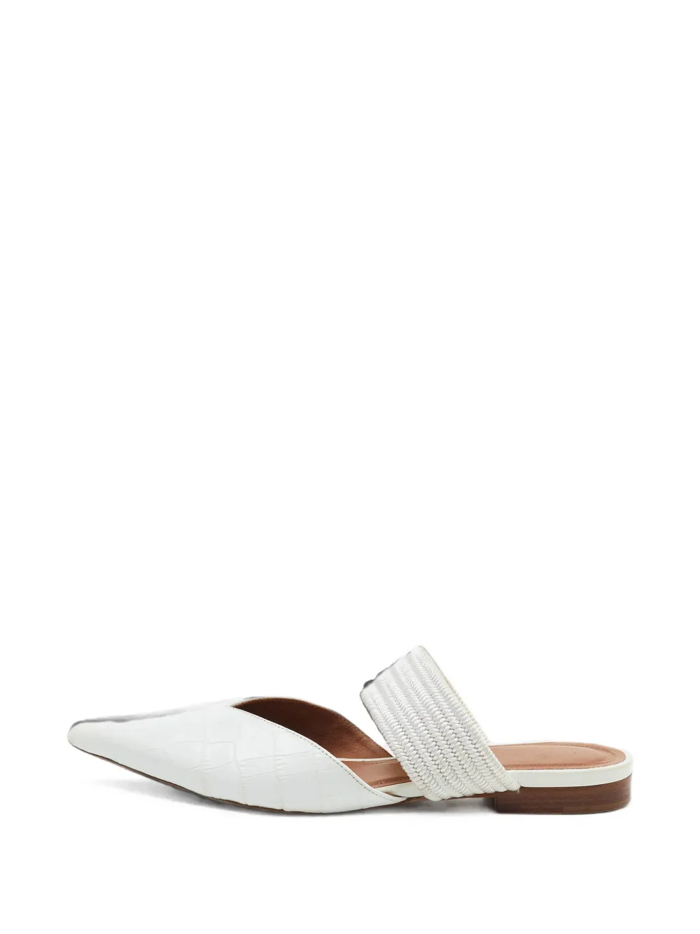 Malone Souliers mules Maisie à embossage façon croco - Blanc Malone Souliers mules Maisie à embossage façon croco - Blanc