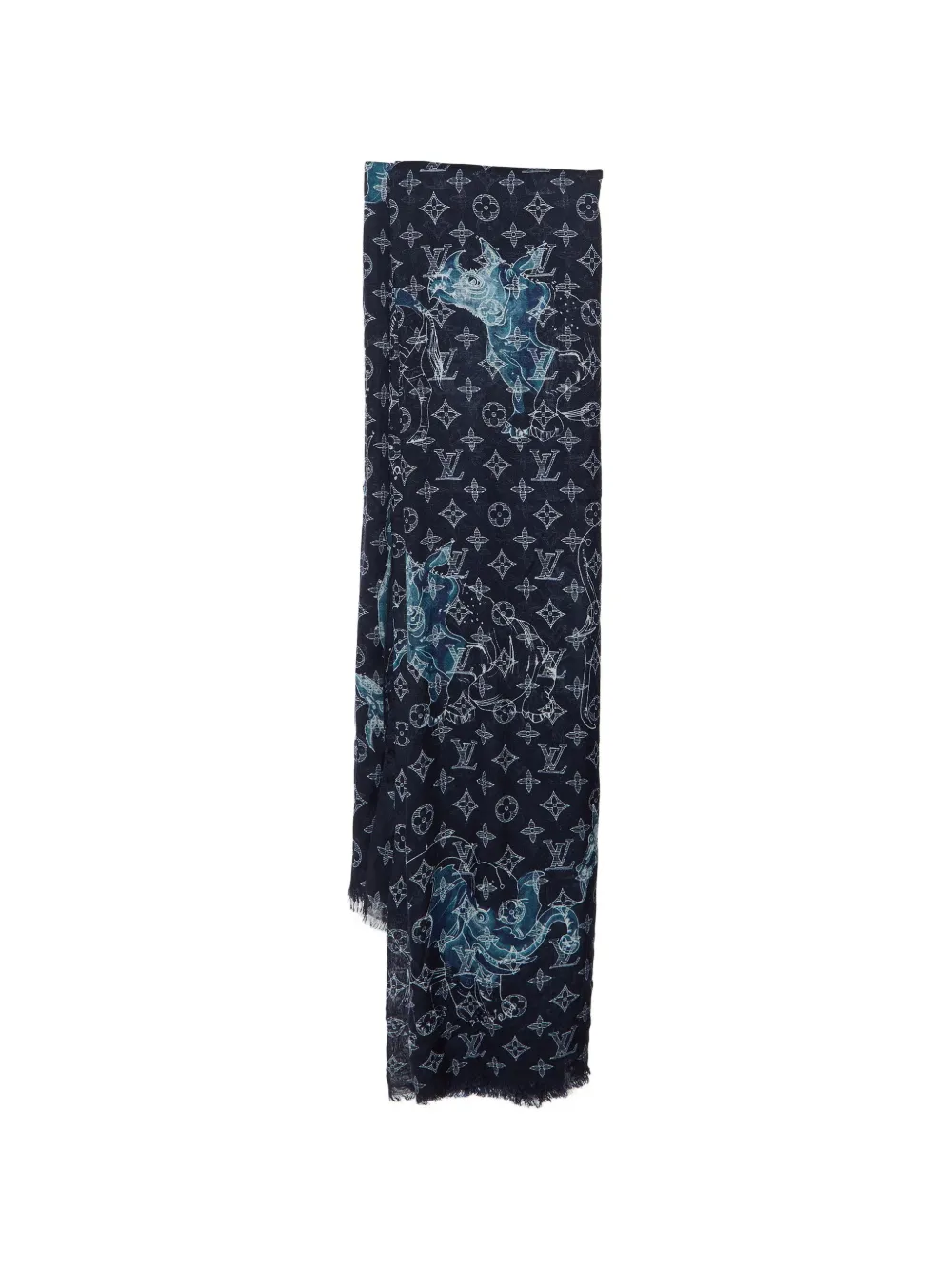 Louis Vuitton Pre-Owned Monogram Chapman Brothers scarf - Blu