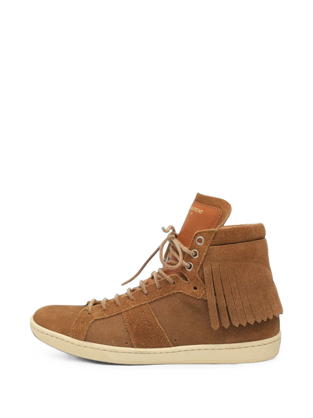 Saint Laurent Pre-Owned Court Classic SL/18H fringe sneakers - Braun