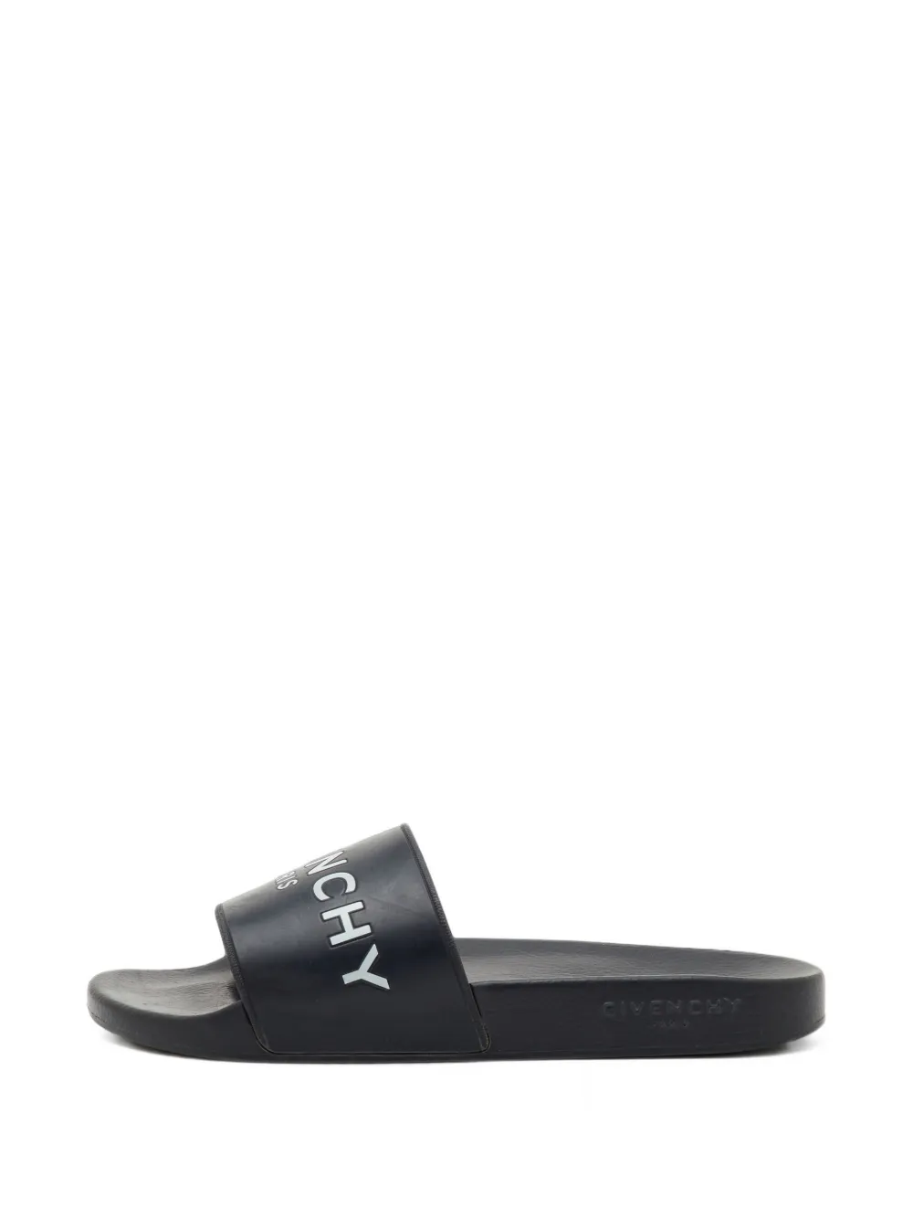 Givenchy Pre-Owned logo-print rubber slides - Nero
