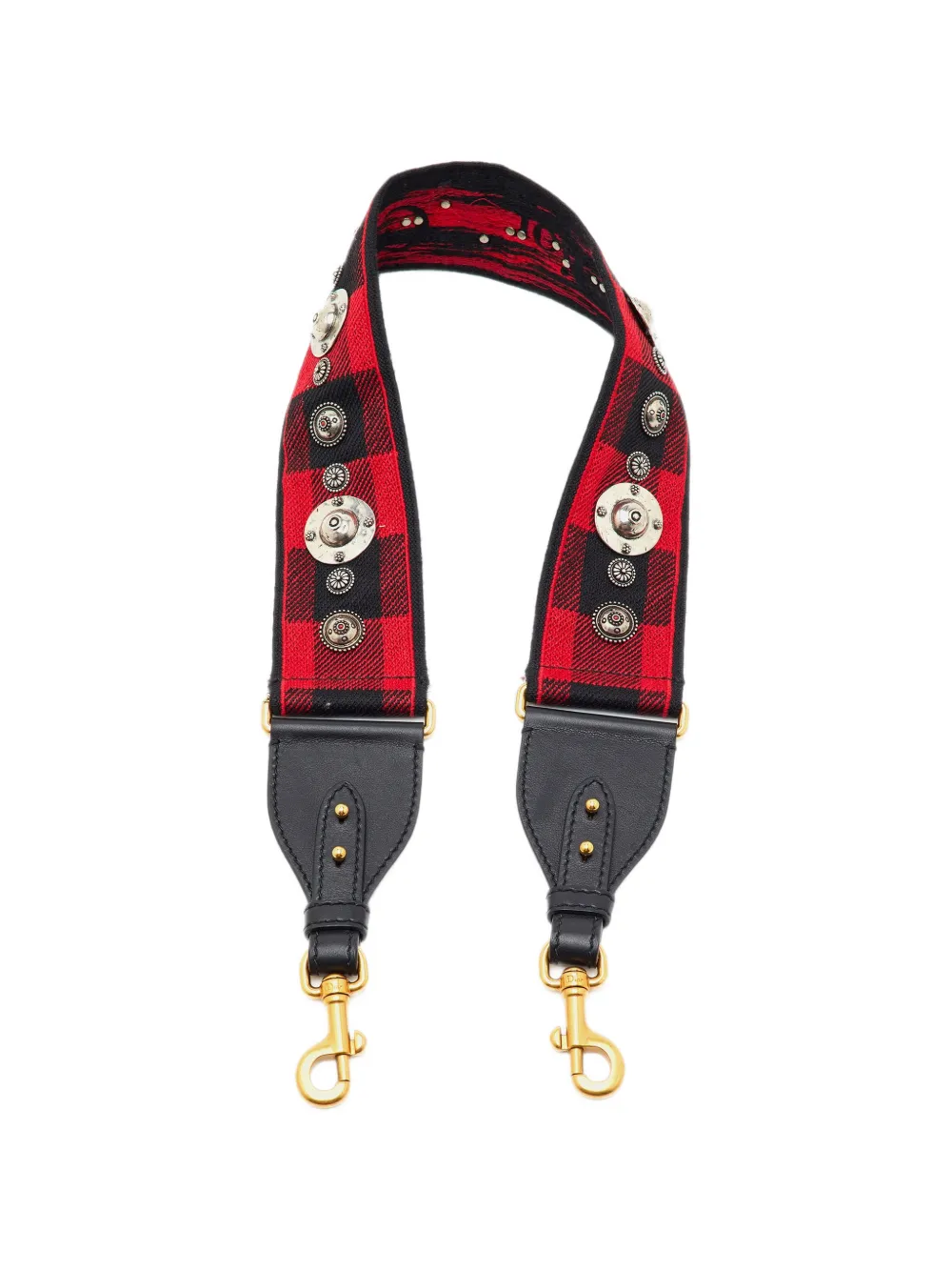 Christian Dior Pre-Owned Saddle studded shoulder bag strap - Rot