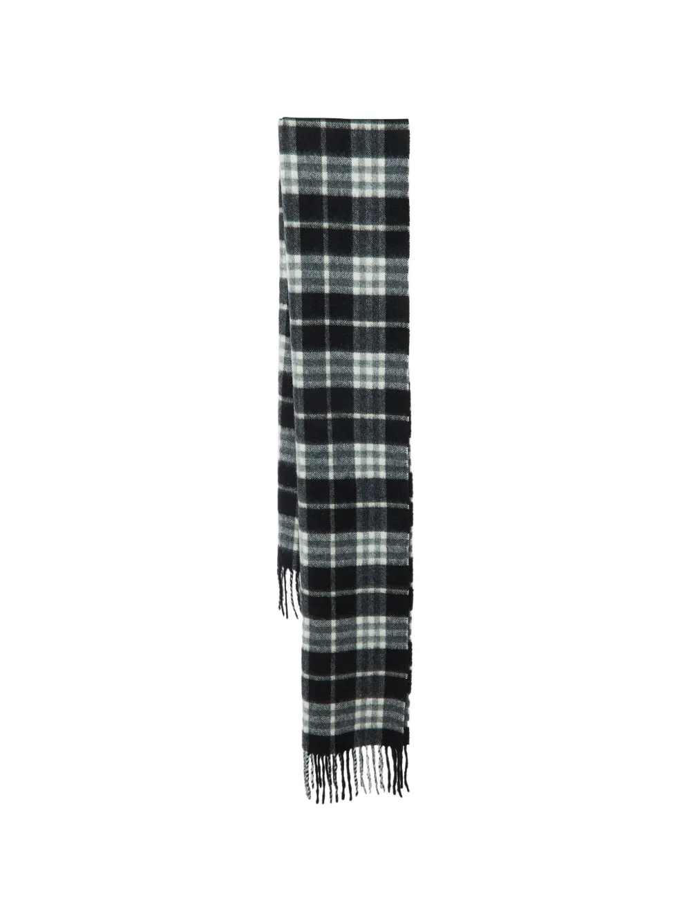 Burberry Pre-Owned Nova Check Kaschmirschal mit Fransen - Schwarz