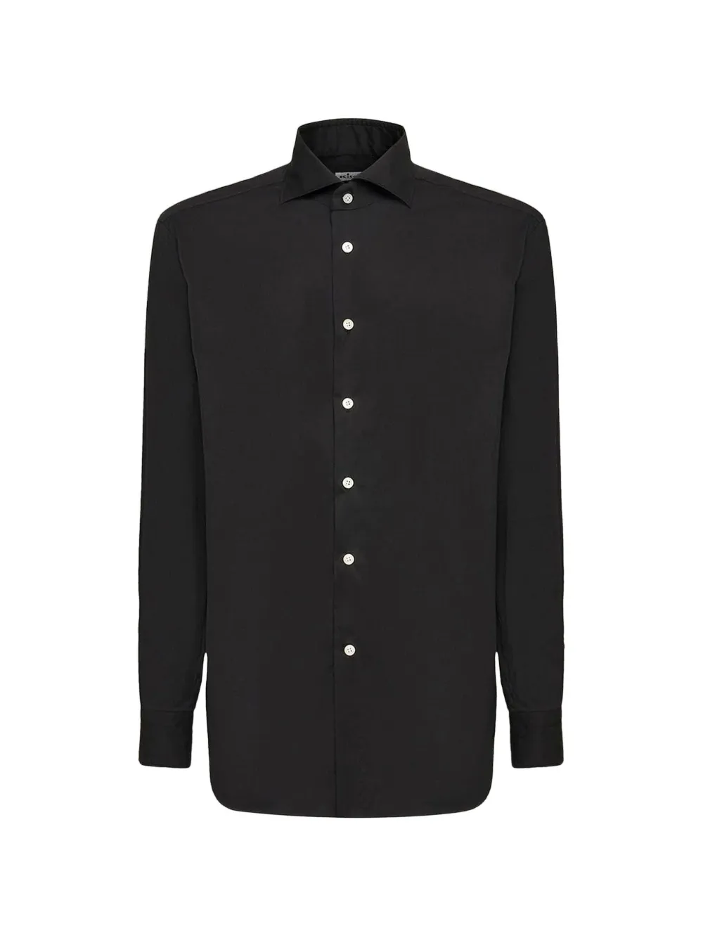 Kiton mother-of-pearl button shirt Zwart