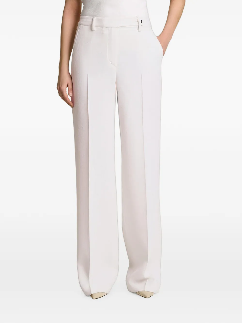 Kiton wide-leg wool trousers Wit