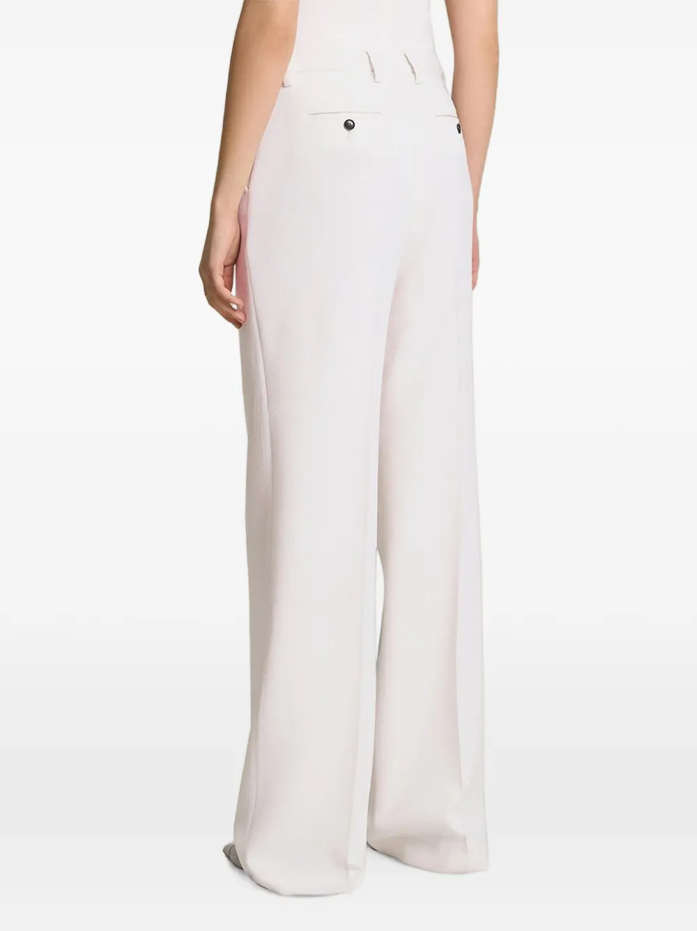 Kiton wide-leg wool trousers Wit