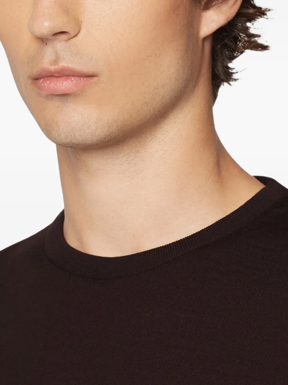 Kiton Blue Diamond wool sweater Bruin