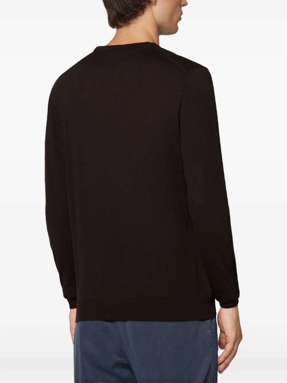 Kiton Blue Diamond wool sweater Bruin