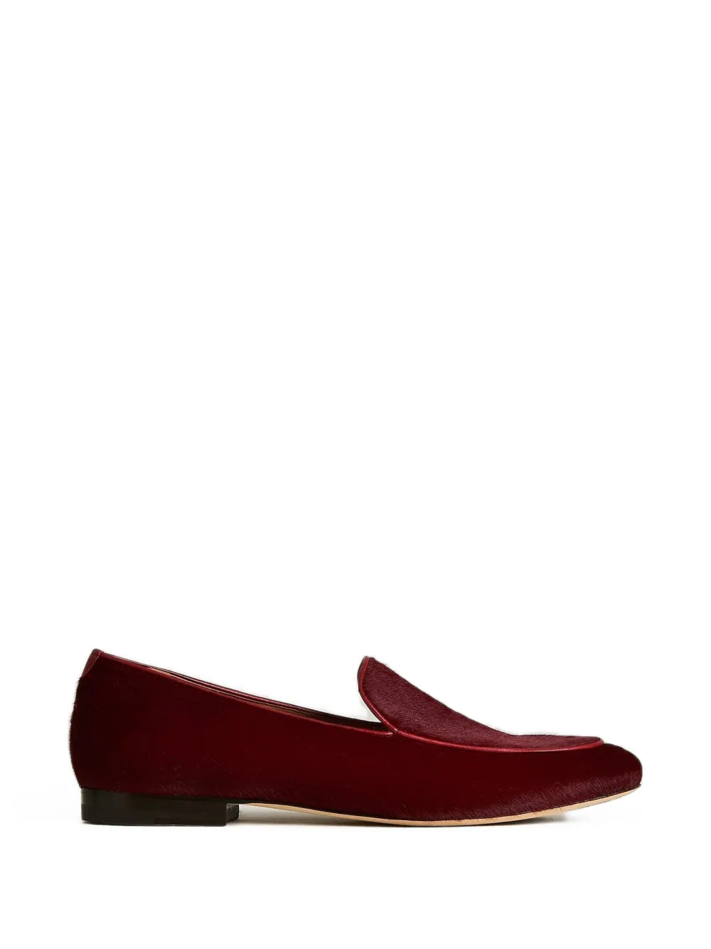 Kiton Mocassini in cavallino con profili - Rosso