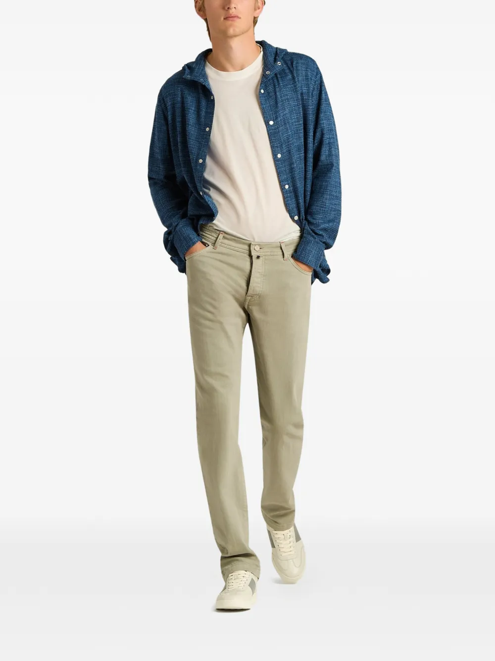 Kiton T-shirt met geborduurd logo Wit