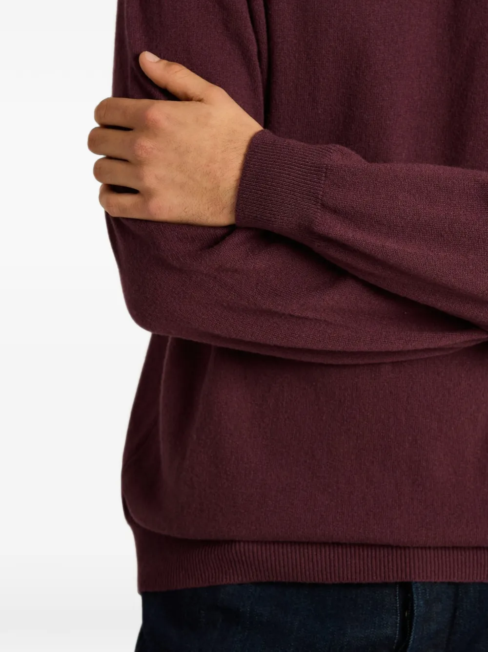 Kiton cashmere V-neck sweater Paars