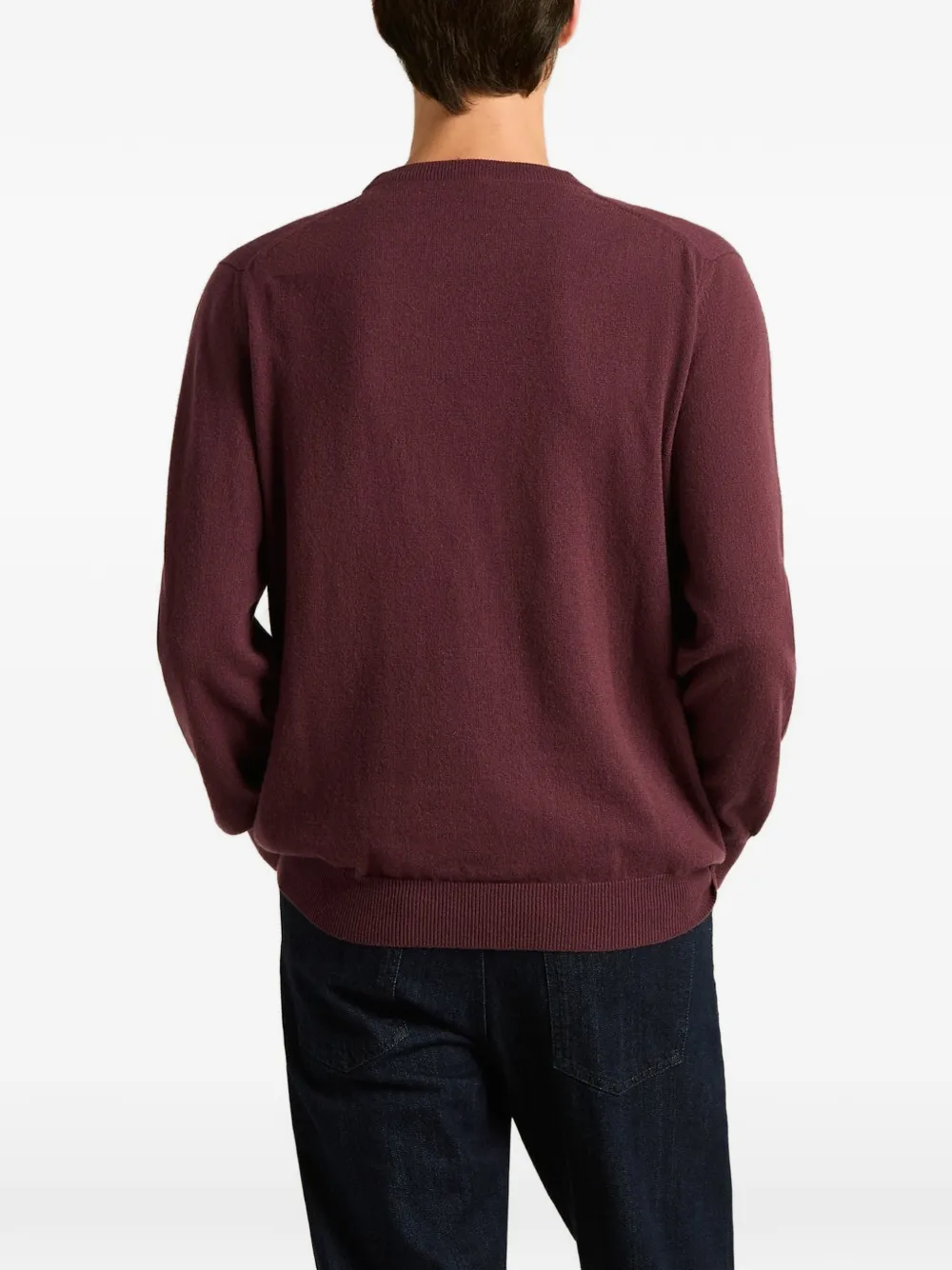 Kiton cashmere V-neck sweater Paars