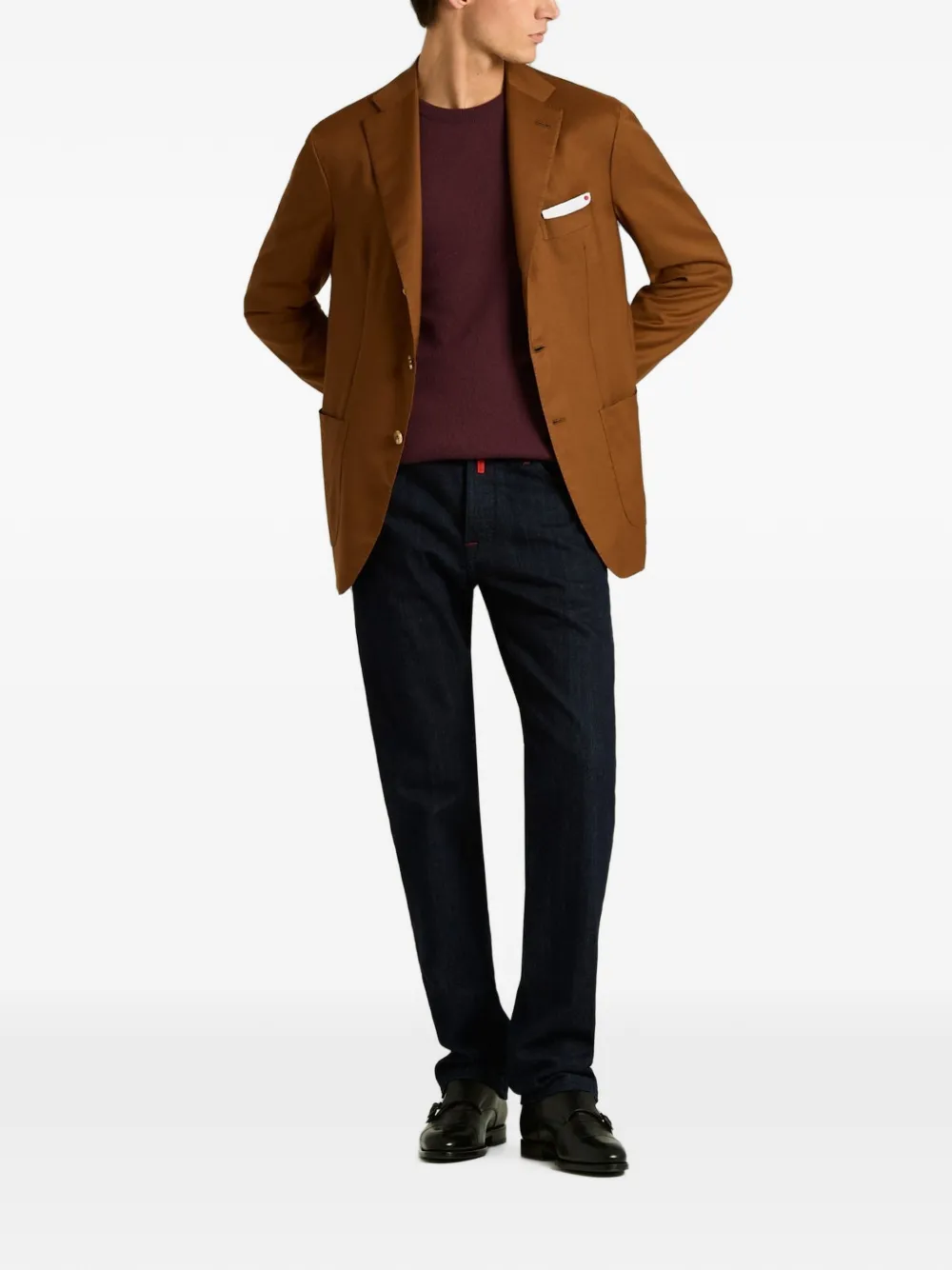 Kiton cashmere V-neck sweater Paars