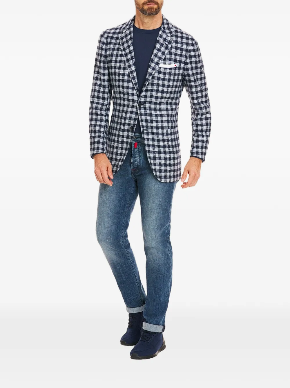 Kiton T-shirt met ronde hals Blauw