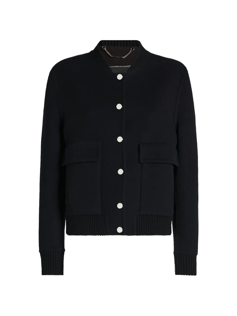 Kiton Bomber in cashmere con tasche applicate - Blu