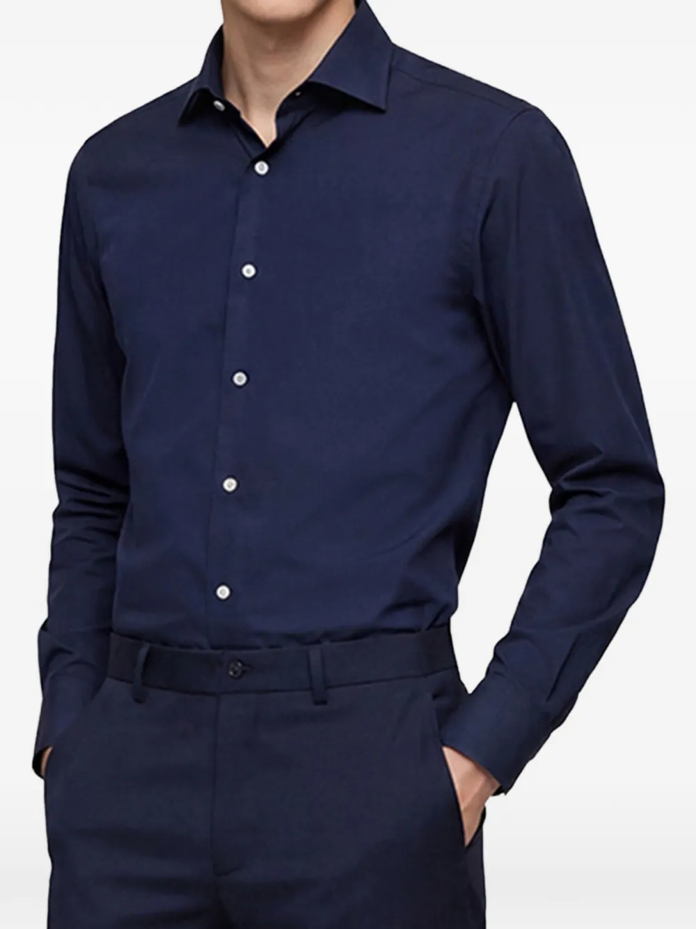 Kiton cotton shirt Blauw