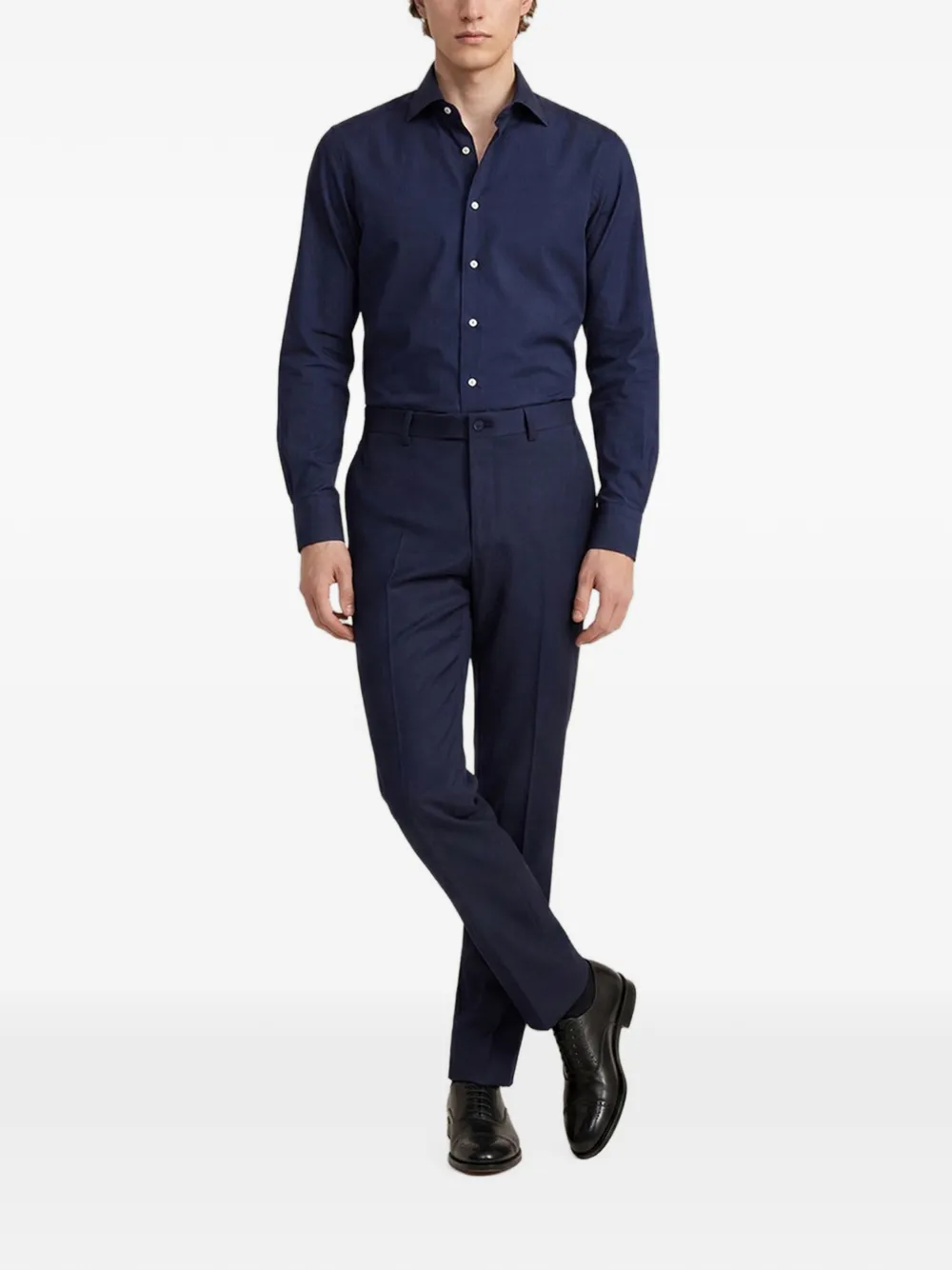Kiton cotton shirt Blauw