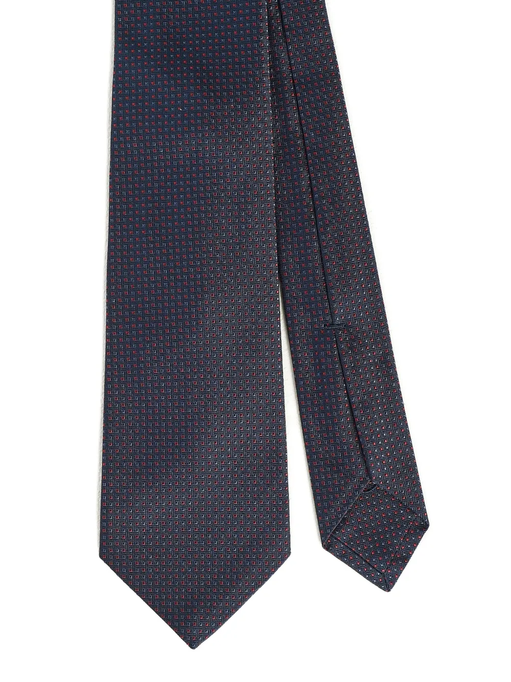 Kiton Stropdas met geometrisch patroon Blauw