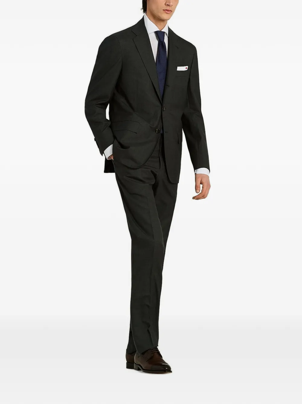 Kiton Stropdas met geometrisch patroon Blauw