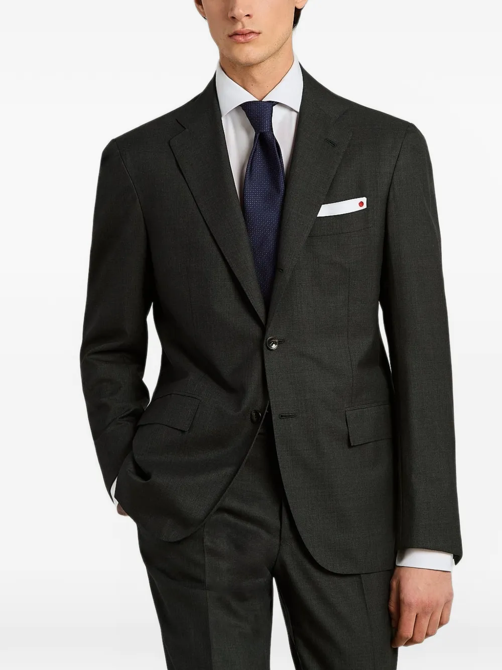Kiton Stropdas met geometrisch patroon Blauw