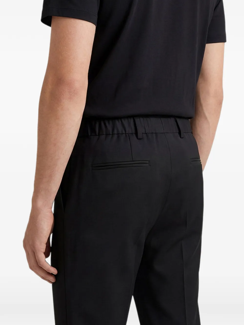 Kiton Broek met toelopende pijpen Zwart